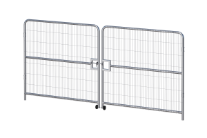 Bouwhek poort Round-Top dubbel